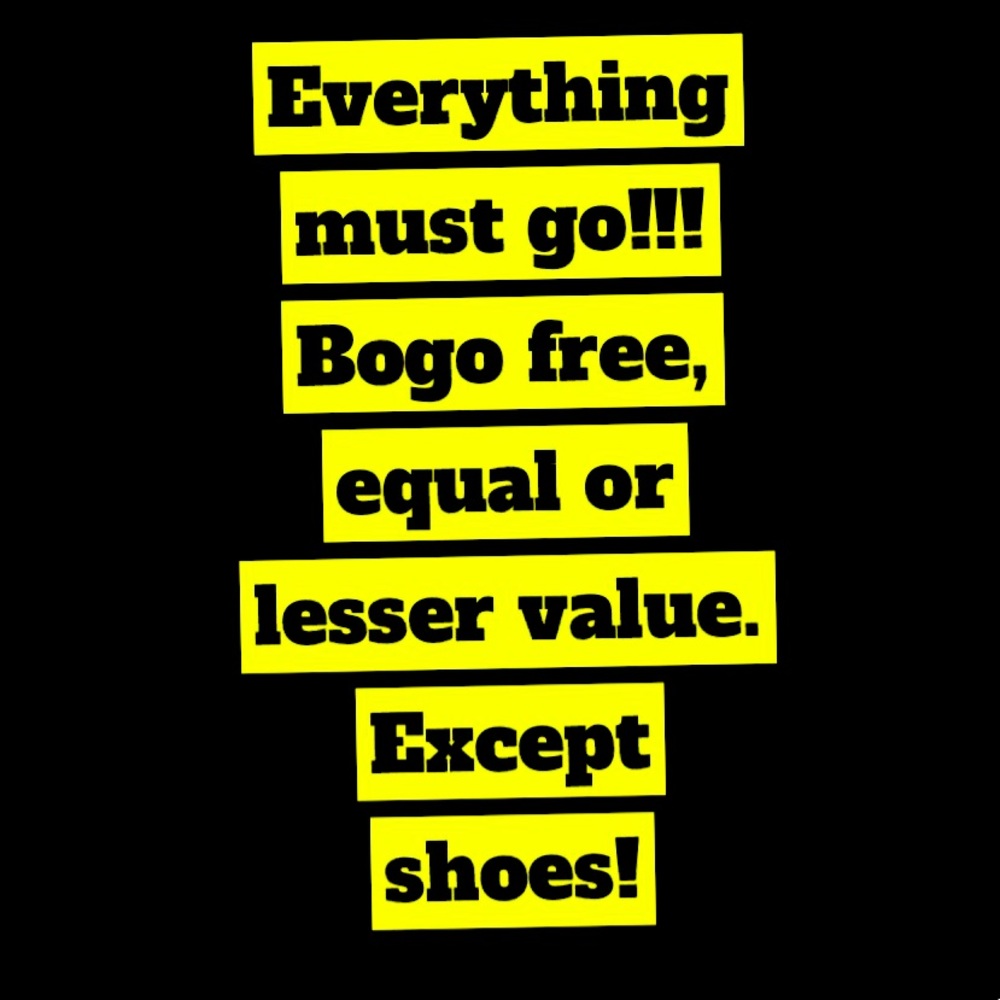 Starting off right! With a clean closet. Buy 1 get 1 free!